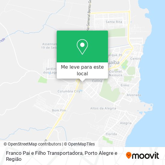 Franco Pai e Filho Transportadora mapa