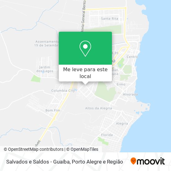 Salvados e Saldos - Guaíba mapa