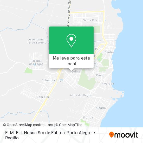 E. M. E. I. Nossa Sra de Fátima mapa