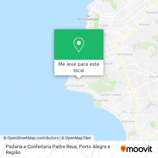Padaria e Confeitaria Padre Reus mapa