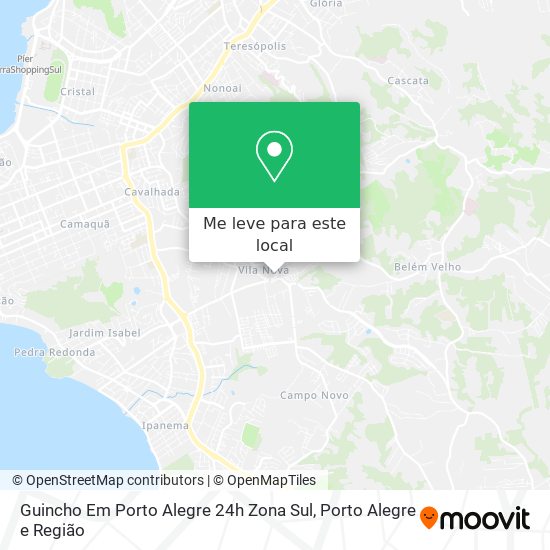 Guincho Em Porto Alegre 24h Zona Sul mapa