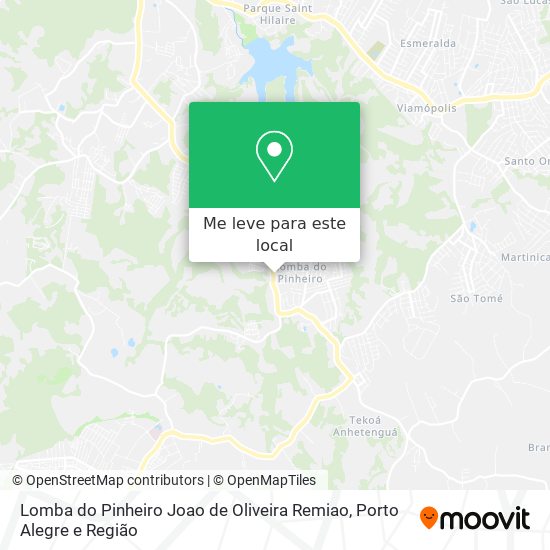 Lomba do Pinheiro Joao de Oliveira Remiao mapa