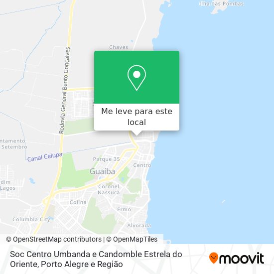 Soc Centro Umbanda e Candomble Estrela do Oriente mapa