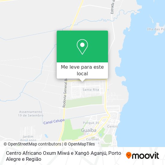 Centro Africano Oxum Miwá e Xangô Aganjú mapa