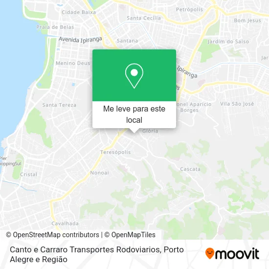 Canto e Carraro Transportes Rodoviarios mapa