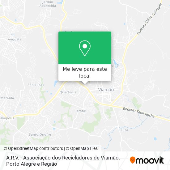 A.R.V. - Associação dos Recicladores de Viamão mapa