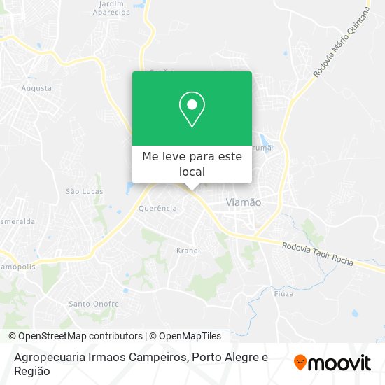 Agropecuaria Irmaos Campeiros mapa