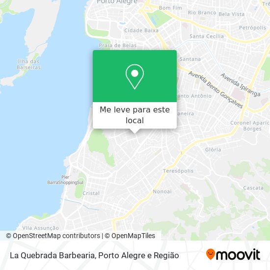La Quebrada Barbearia mapa