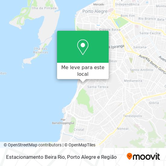 Estacionamento Beira Rio mapa