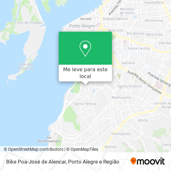 Bike Poa-José de Alencar mapa