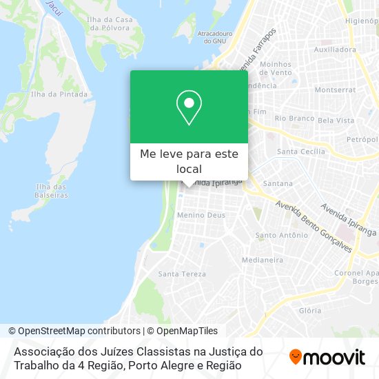 Associação dos Juízes Classistas na Justiça do Trabalho da 4 Região mapa