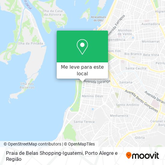 Praia de Belas Shopping-Iguatemi mapa