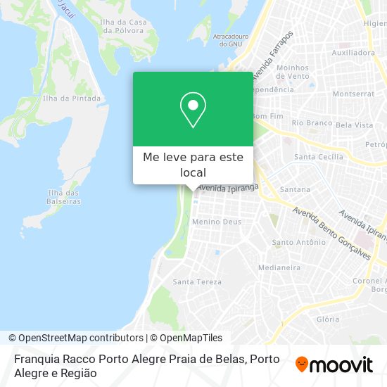 Franquia Racco Porto Alegre Praia de Belas mapa