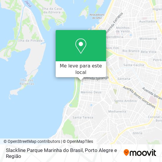 Slackline Parque Marinha do Brasil mapa