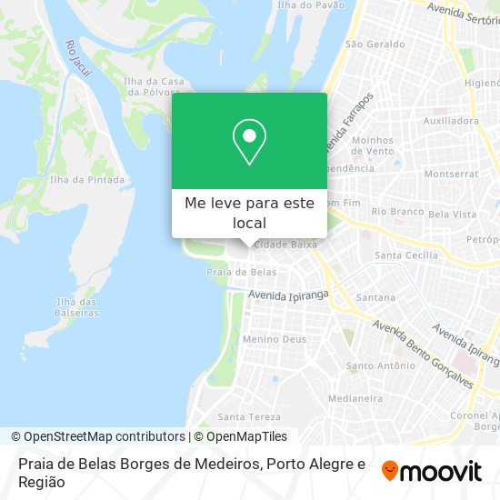 Praia de Belas Borges de Medeiros mapa
