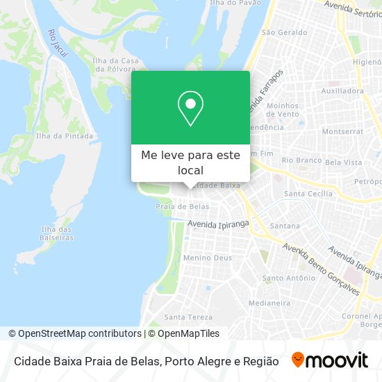 Cidade Baixa Praia de Belas mapa