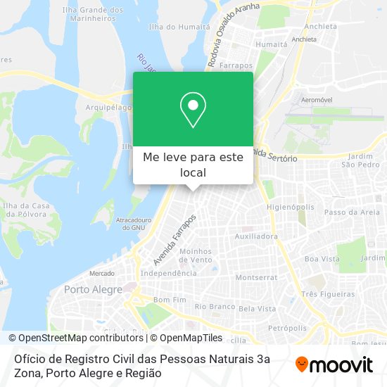 Ofício de Registro Civil das Pessoas Naturais 3a Zona mapa