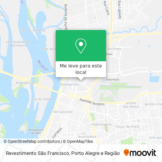 Revestimento São Francisco mapa