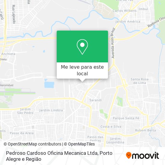 Pedroso Cardoso Oficina Mecanica Ltda mapa