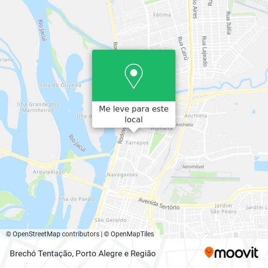 Brechó Tentação mapa