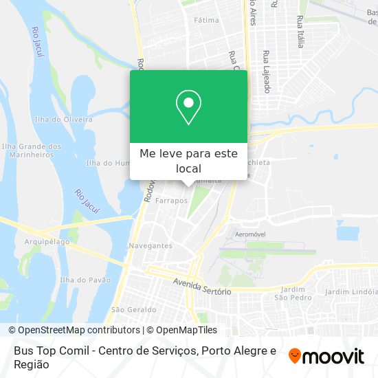 Bus Top Comil - Centro de Serviços mapa