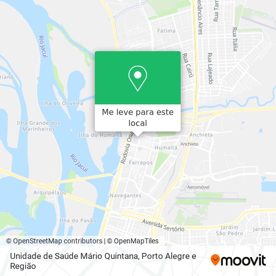 Unidade de Saúde Mário Quintana mapa