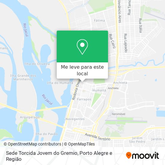 Sede Torcida Jovem do Gremio mapa