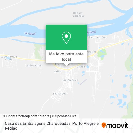Casa das Embalagens Charqueadas mapa