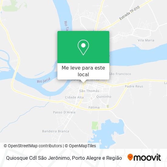 Quiosque Cdl São Jerônimo mapa