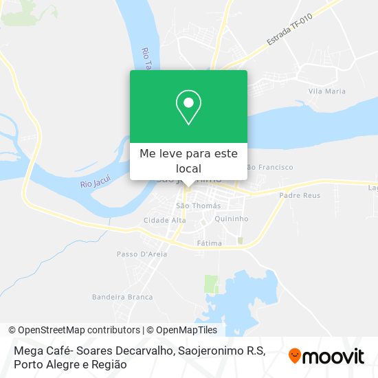 Mega Café- Soares Decarvalho, Saojeronimo R.S mapa