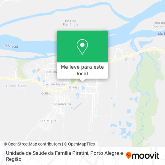 Unidade de Saúde da Família Piratini mapa