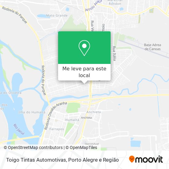 Toigo Tintas Automotivas mapa