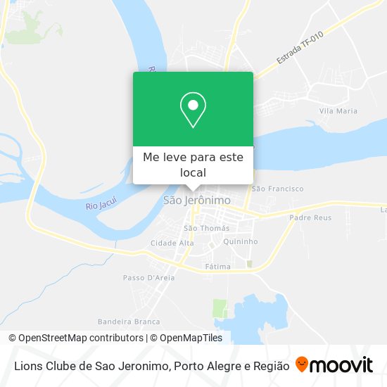 Lions Clube de Sao Jeronimo mapa