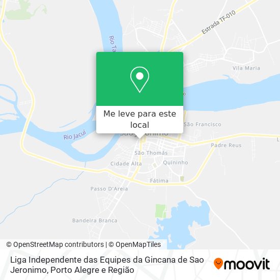 Liga Independente das Equipes da Gincana de Sao Jeronimo mapa