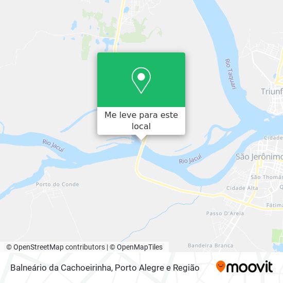 Balneário da Cachoeirinha mapa