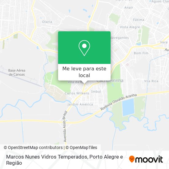 Marcos Nunes Vidros Temperados mapa