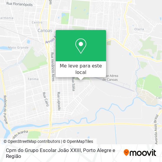Cpm do Grupo Escolar João XXIII mapa