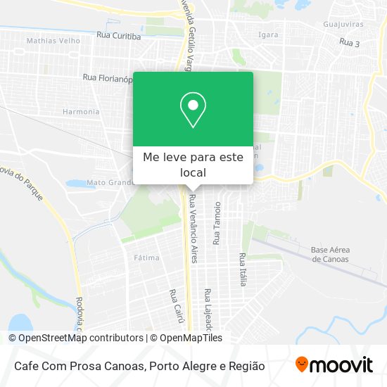 Cafe Com Prosa Canoas mapa
