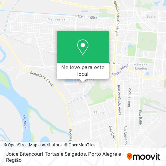 Joice Bitencourt Tortas e Salgados mapa