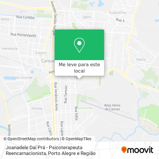 Joanadele Dai Prá - Psicoterapeuta Reencarnacionista mapa