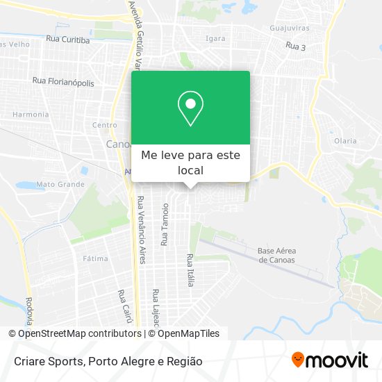 Criare Sports mapa