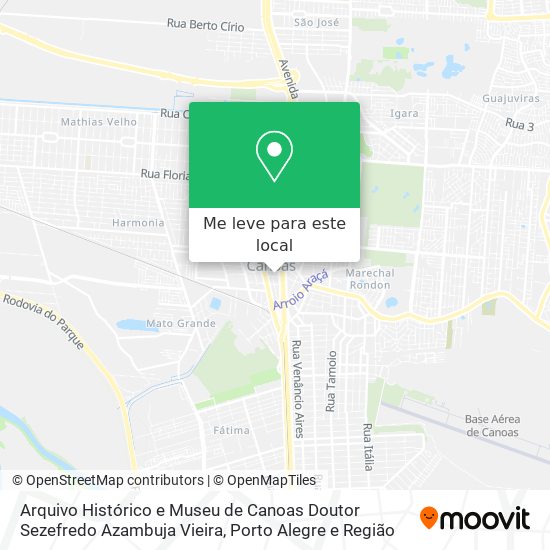 Arquivo Histórico e Museu de Canoas Doutor Sezefredo Azambuja Vieira mapa