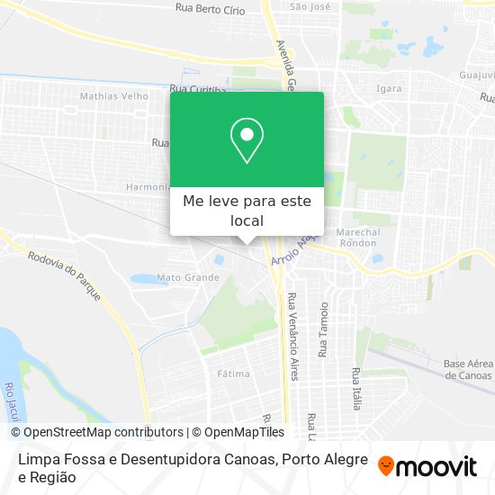 Limpa Fossa e Desentupidora Canoas mapa