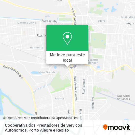 Cooperativa dos Prestadores de Servicos Autonomos mapa