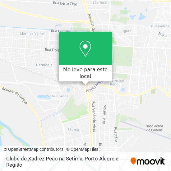 Clube de Xadrez Peao na Setima mapa