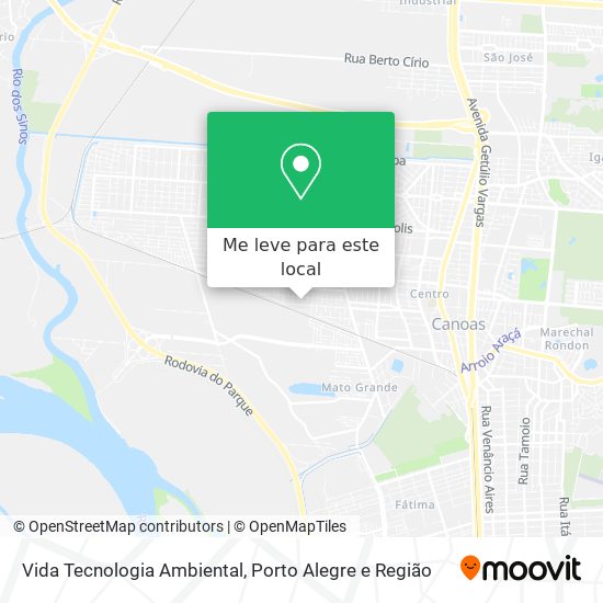 Vida Tecnologia Ambiental mapa