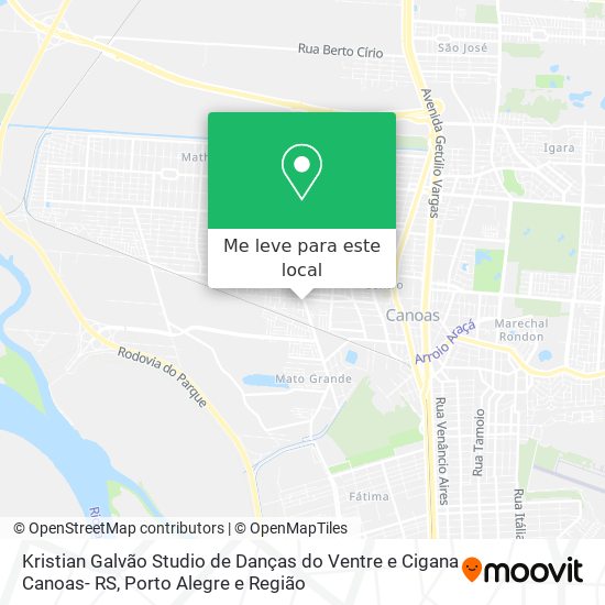 Kristian Galvão Studio de Danças do Ventre e Cigana Canoas- RS mapa