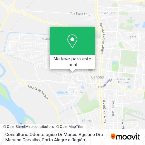 Consultório Odontologico Dr Márcio Aguiar e Dra Mariana Carvalho mapa