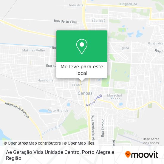 Ae Geração Vida Unidade Centro mapa