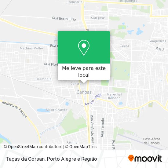 Taças da Corsan mapa